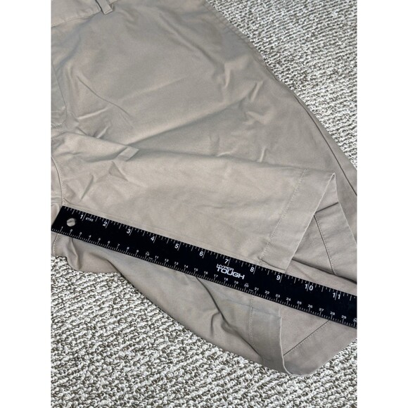 Greg Norman Golf Shorts Men's 36 Khaki Polyester Flat Front 9" Inseam THE SHARK - Picture 8 of 8